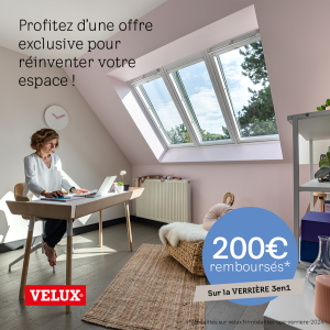 BOUCHEROT Couverture vous fait bénéficier d’une offre exclusive pour l’installation d’une verrière VELUX